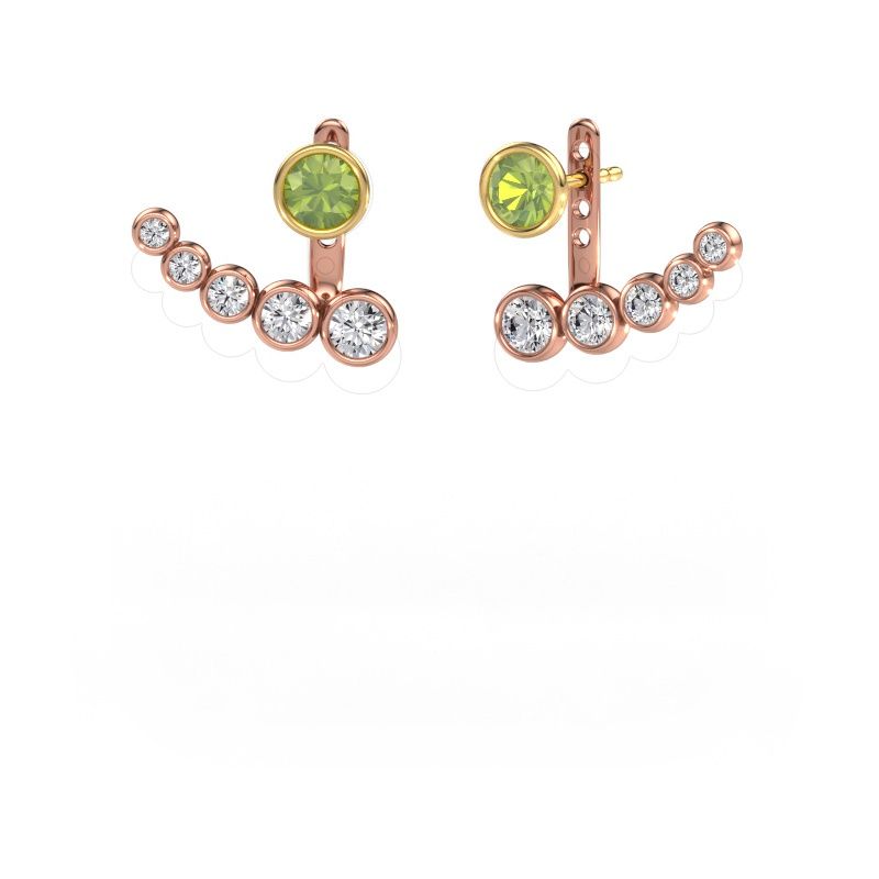 Earrings Wendy 585 rose gold peridot 5 mm