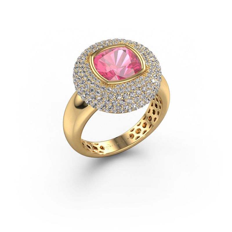 Ring Keshia 585 gold pink sapphire 8 mm