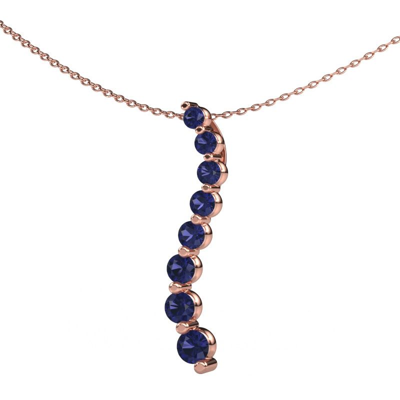 Anhänger Celeste 3 585 Roségold Saphir 2.5 mm