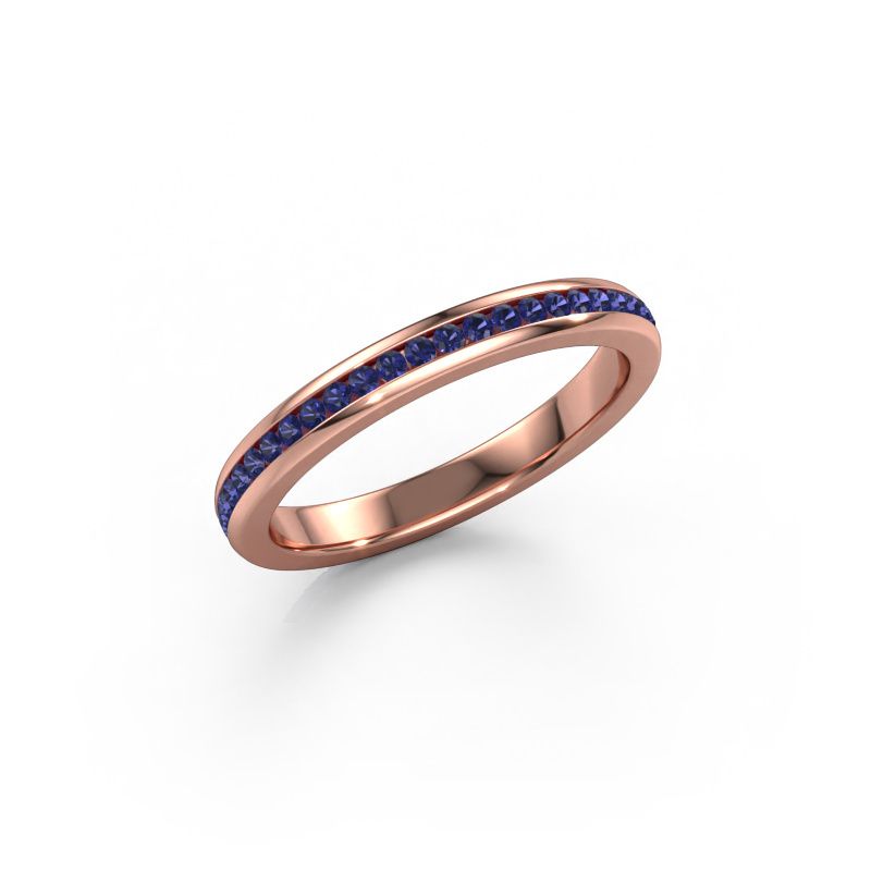 Bague superposable Lura 1 585 or rose saphir 1.3 mm