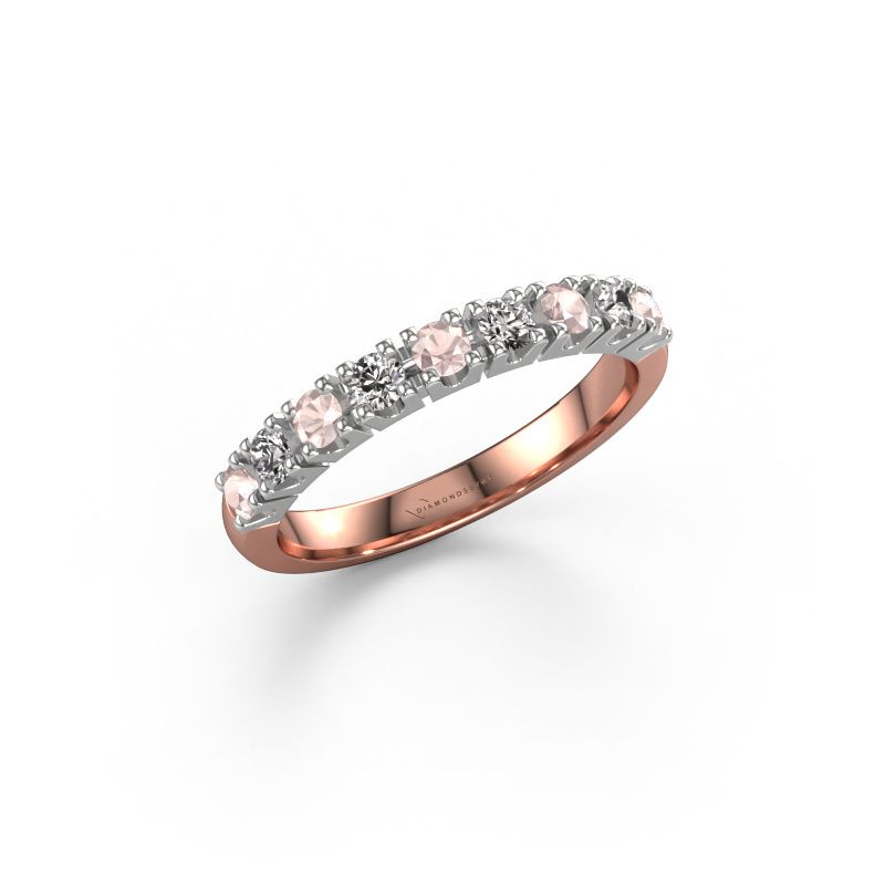 Ring Rianne 9 585 rosé goud morganiet champagne 2.4 mm