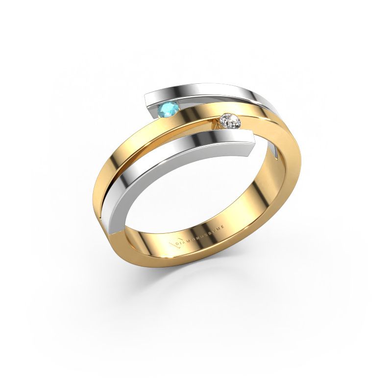 Ring Roxane 585 gold blue topaz 2 mm