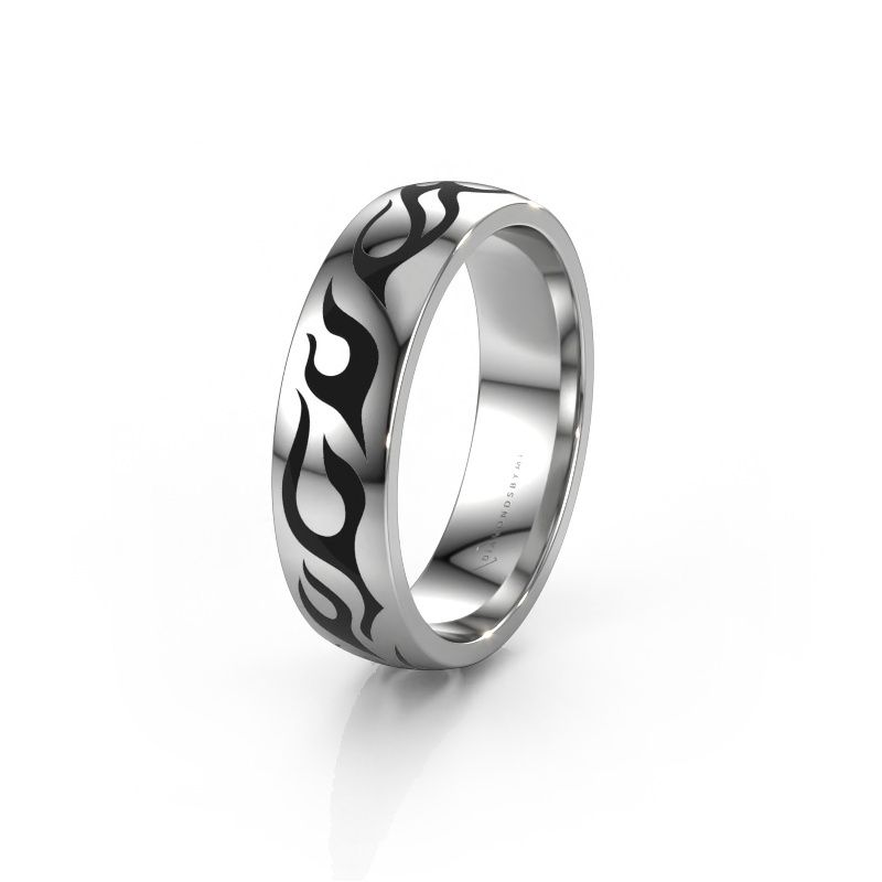 Trouwring WH3050M26B 585 witgoud ±6x2 mm