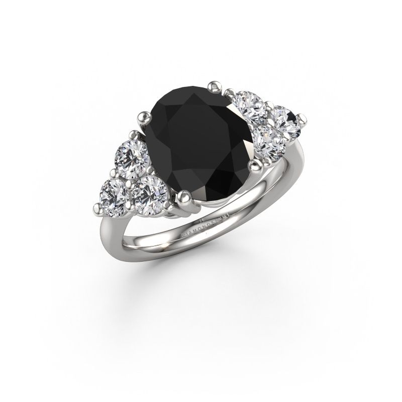 Verlobungsring Serenity OVL 950 Platin Schwarz Diamant 5.70 crt