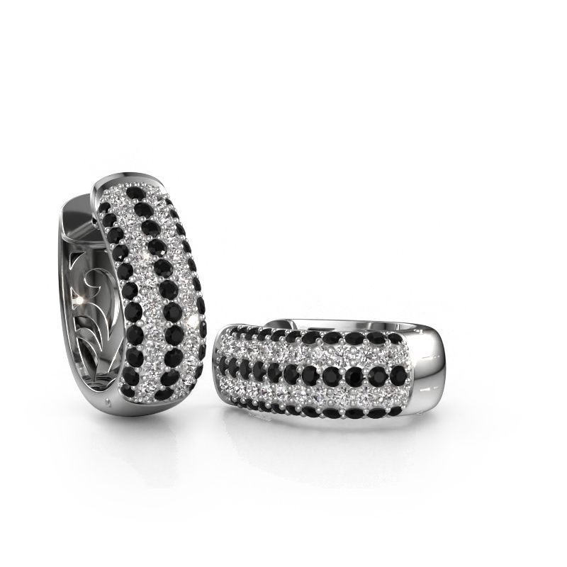 Creole Danika 10.5 B 950 Platin Schwarz Diamant 2.09 crt