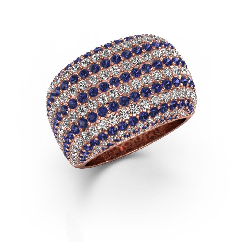 Ring Kira 585 rose gold sapphire 1 mm
