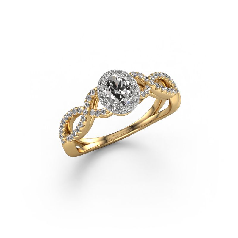 Engagement ring Dionne ovl 585 gold diamond 0.66 crt