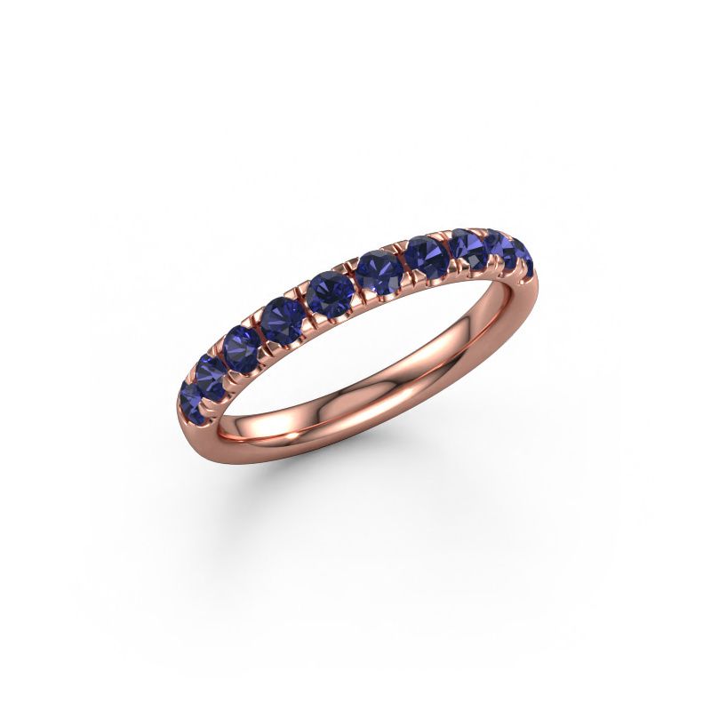 Aanschuifring Jackie Half 585 rosé goud saffier 2.4 mm