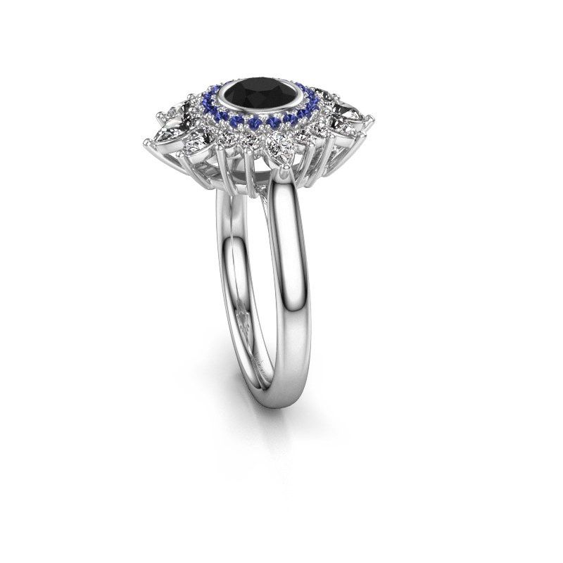 Image of Engagement ring Tianna 950 platinum black diamond 1.836 crt