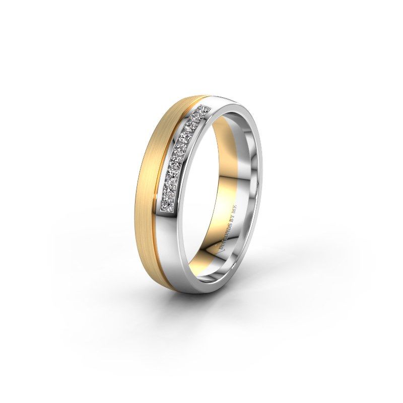 Image of Wedding ring WH0209L25APM<br/>585 gold ±5x1.7 mm<br/>Diamond