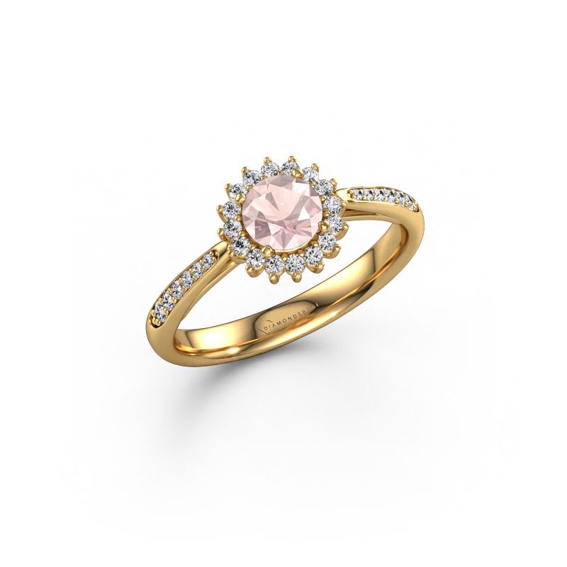 Engagement ring Tilly RND 2 express 585 gold morganite champagne 5 mm