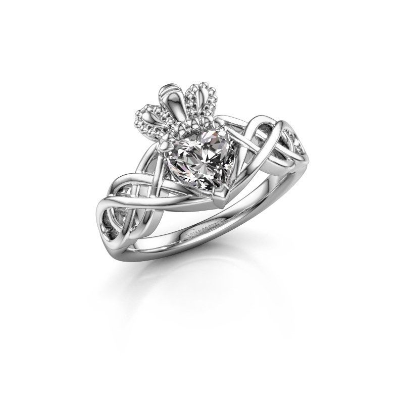 Image of Ring Lucie 585 white gold zirconia 6 mm