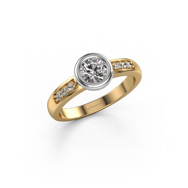 Bague de fiançailles Lieke 585 or jaune diamant 0.59 crt