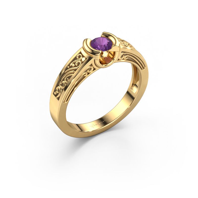 Ring Elena 585 gold amethyst 4 mm
