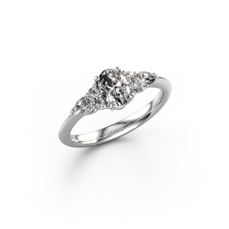 Bague de fiançailles Melani OVL 950 platine diamant 1.28 crt