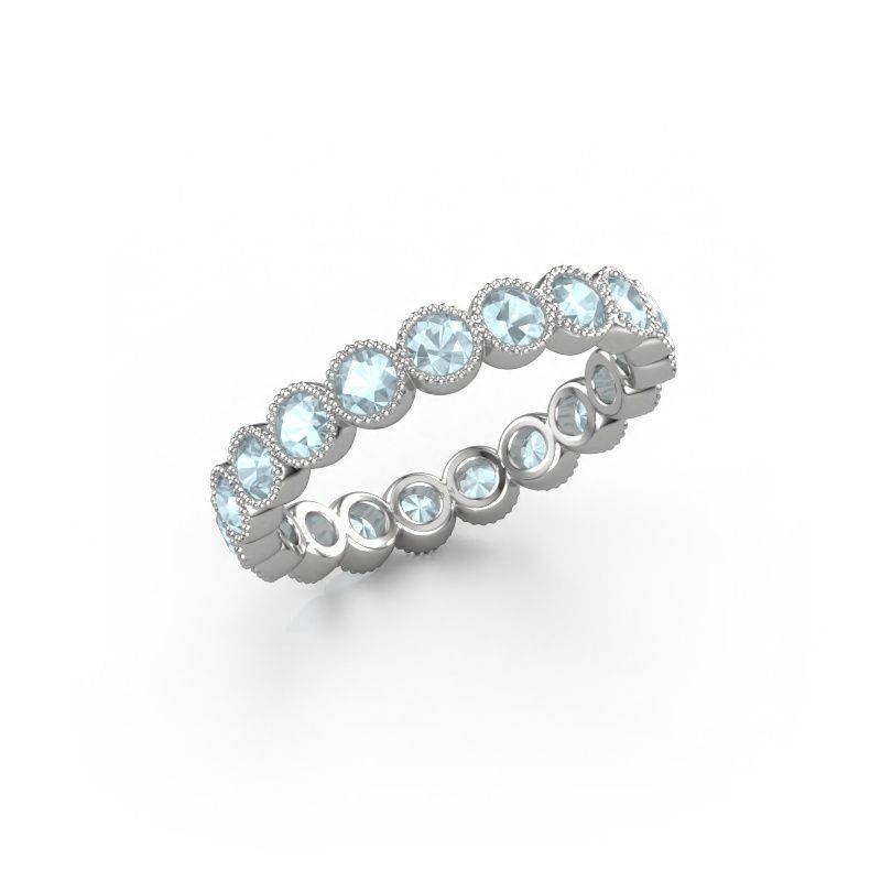 Ring Mariam 0.07 585 white gold aquamarine 2.7 mm