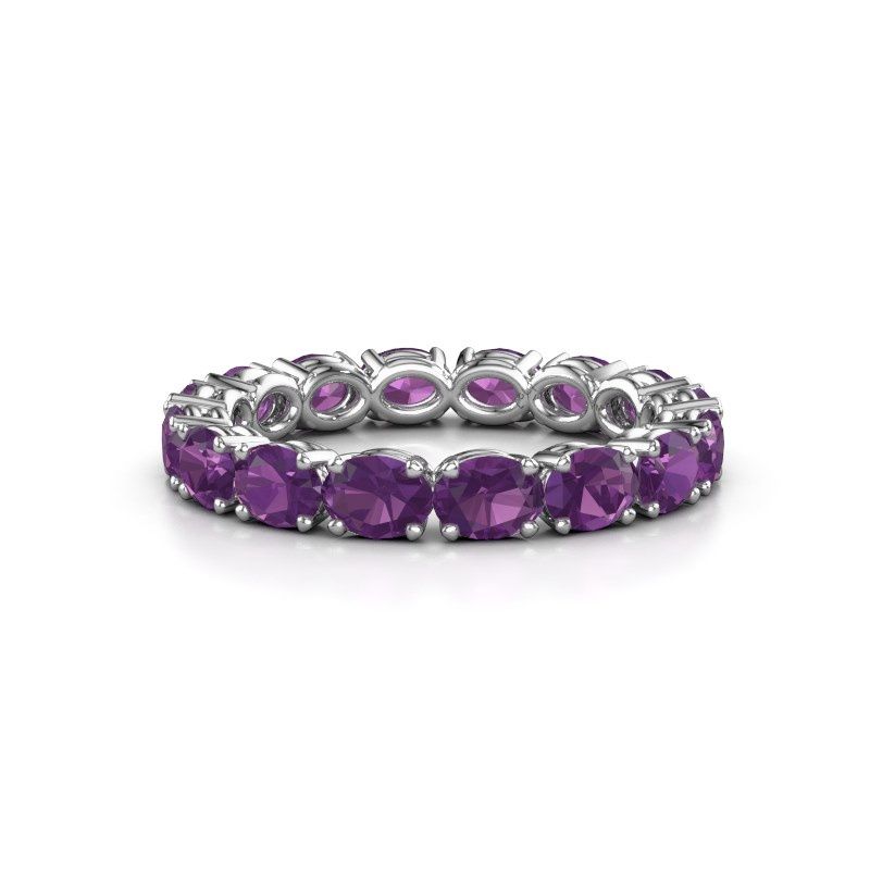 Bild von Ring vivienne ovl 4x3<br/>585 Weißgold<br/>amethyst 4x3 mm