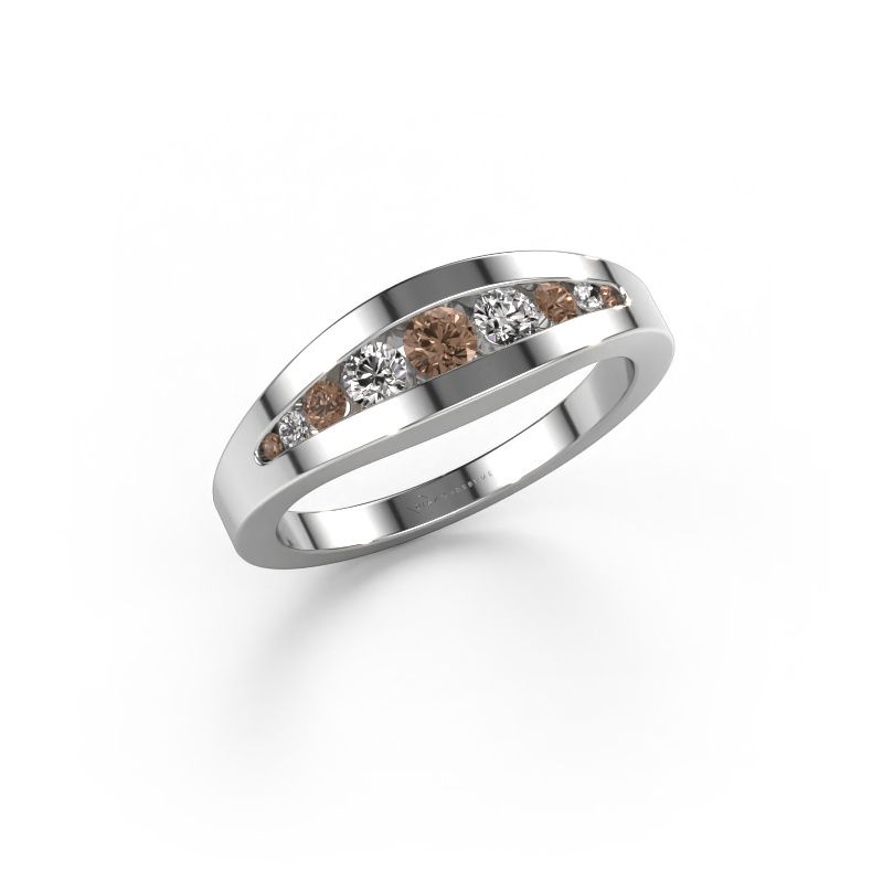 Ring Oneida 585 Weißgold Braun Diamant 0.363 crt