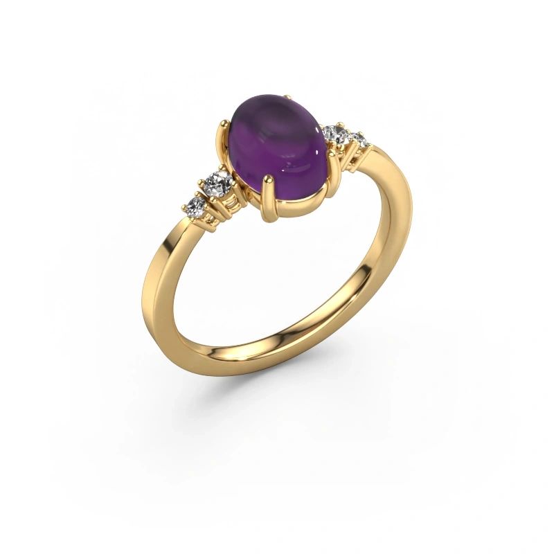 Ring Jelke 585 gold amethyst 8x6 mm