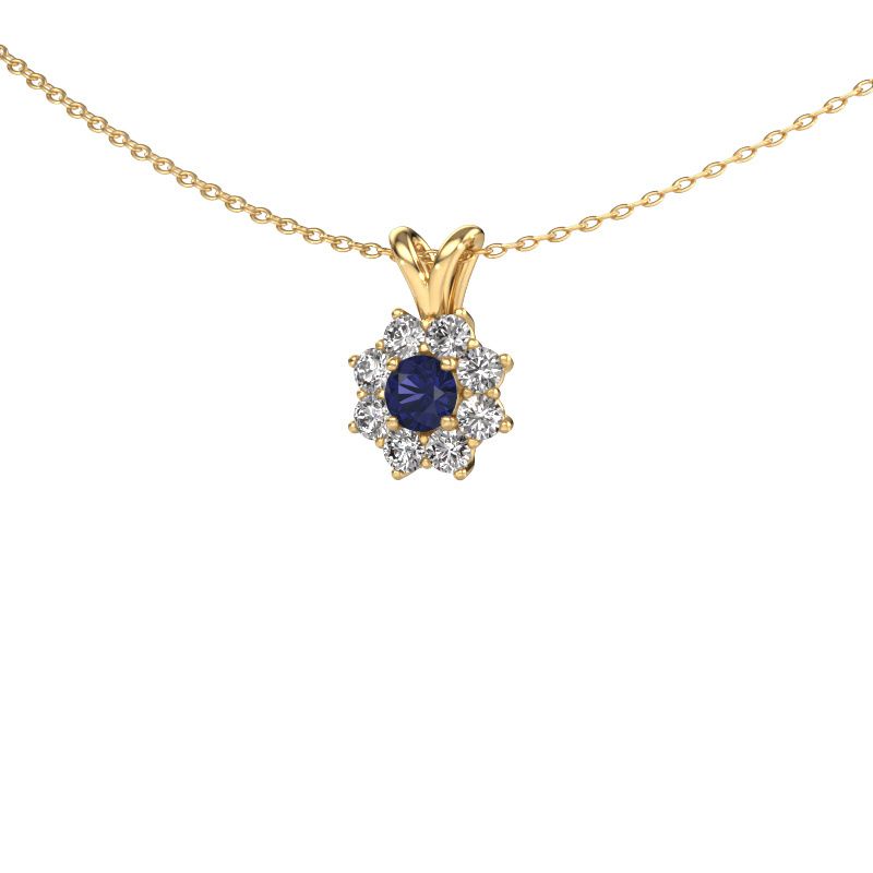 Pendentif Carolyn 585 or jaune saphir 4 mm