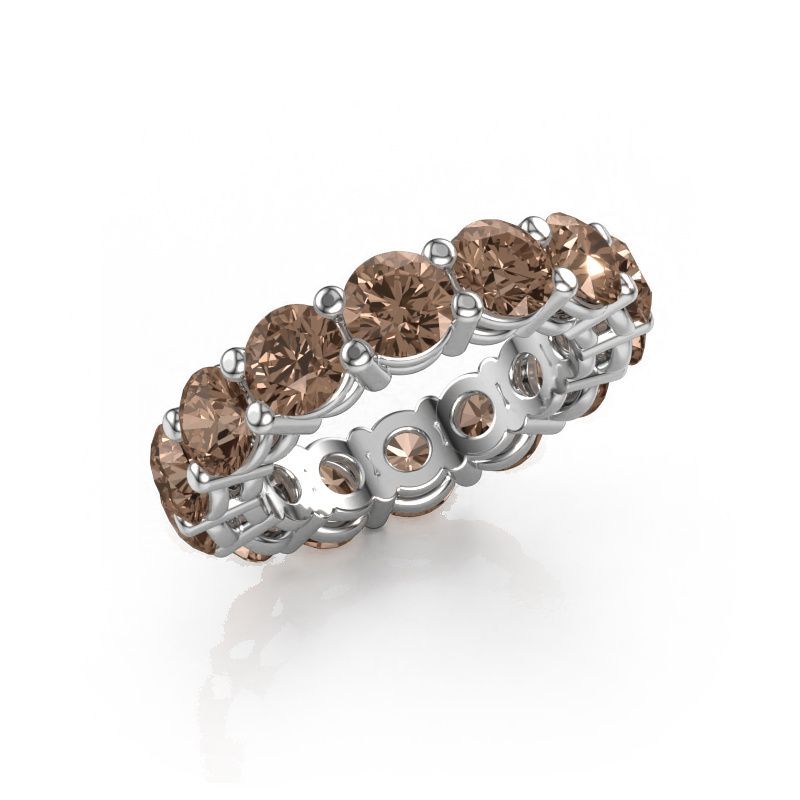 Stackable ring Michelle full 5.0 950 platinum brown diamond 7.50 crt