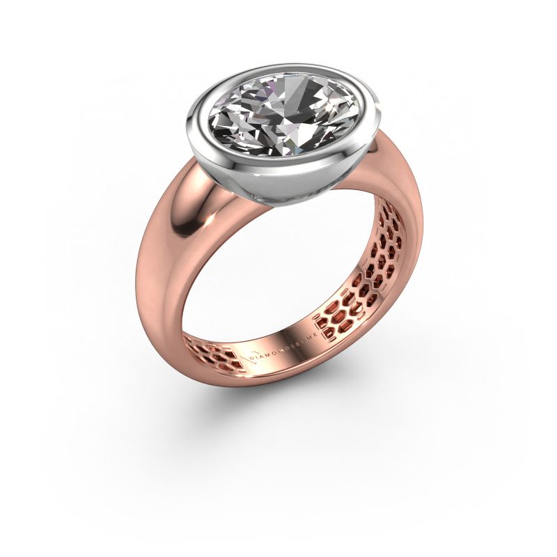 Ring Evelyne 585 Roségold Zirkonia 10x8 mm
