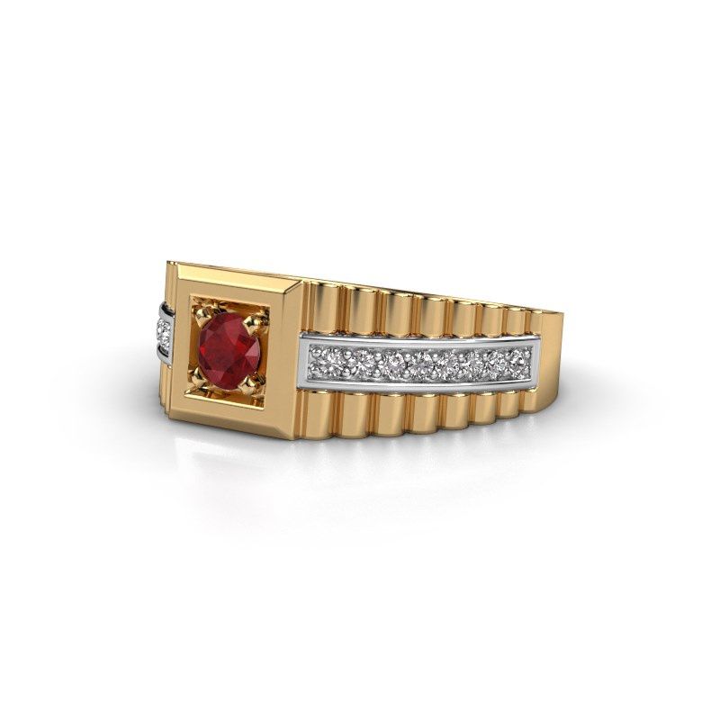Image of Men's ring maikel<br/>585 gold<br/>Ruby 4.2 mm