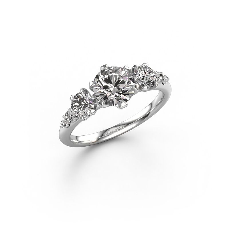 Engagement ring Aniek RND 585 white gold diamond 1.565 crt