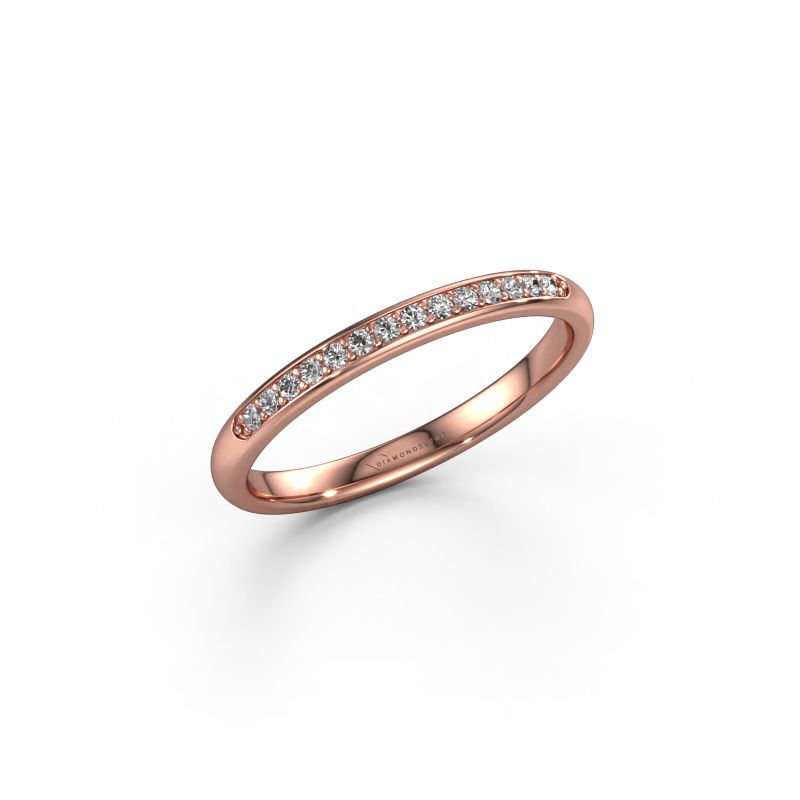 Stackable ring SR20B4H 585 rose gold lab grown diamond 0.113 crt