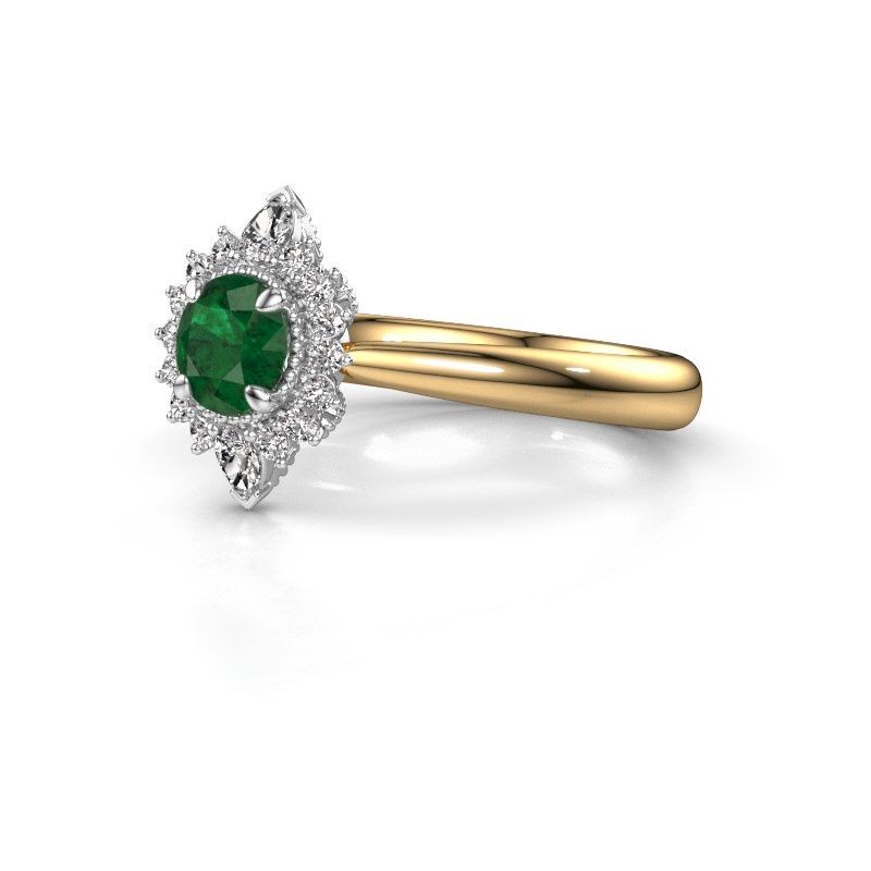 Image of Engagement ring Susan 585 gold emerald 5 mm