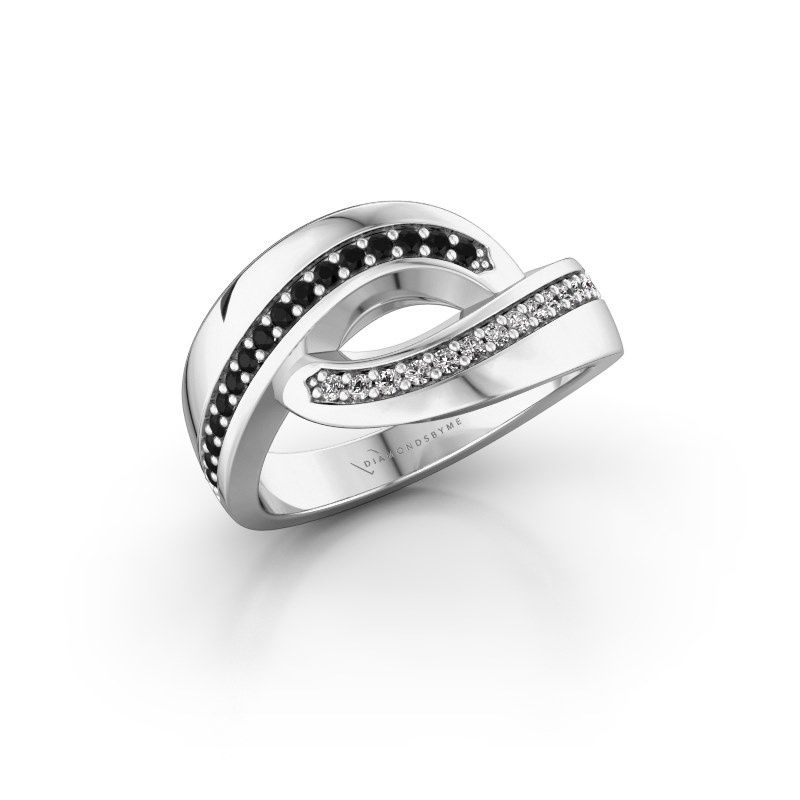 Bild von Ring Sharita 925 Silber Schwarz Diamant 0.264 crt