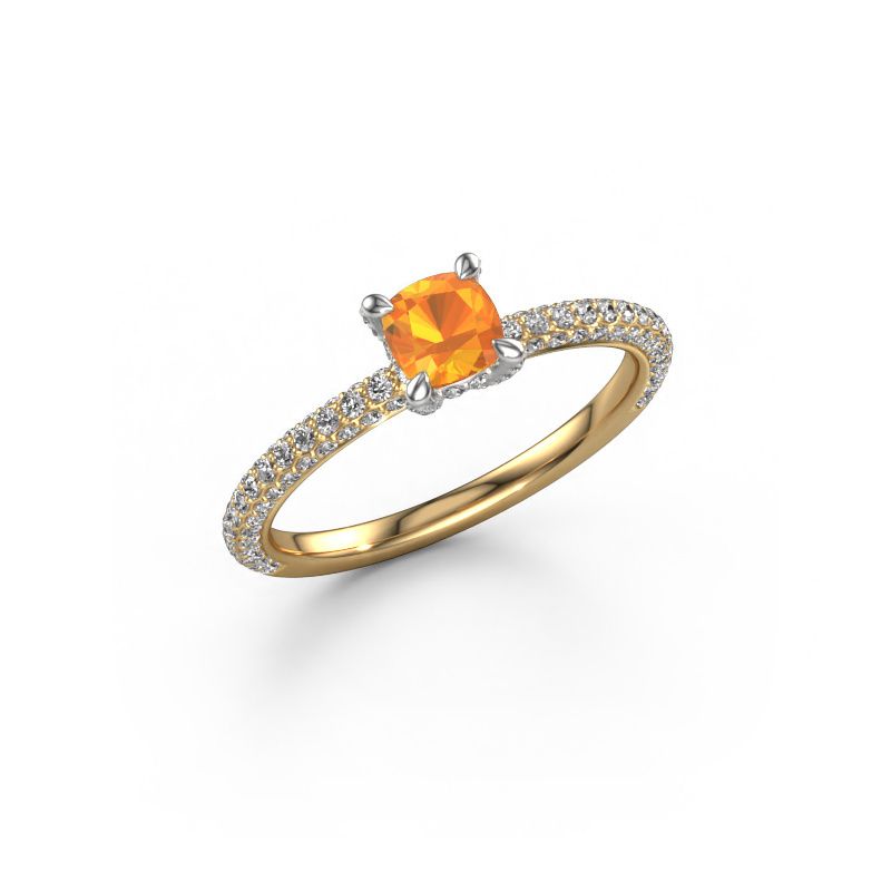 Engagement ring Saskia 2 CUS 585 gold citrin 4.5 mm