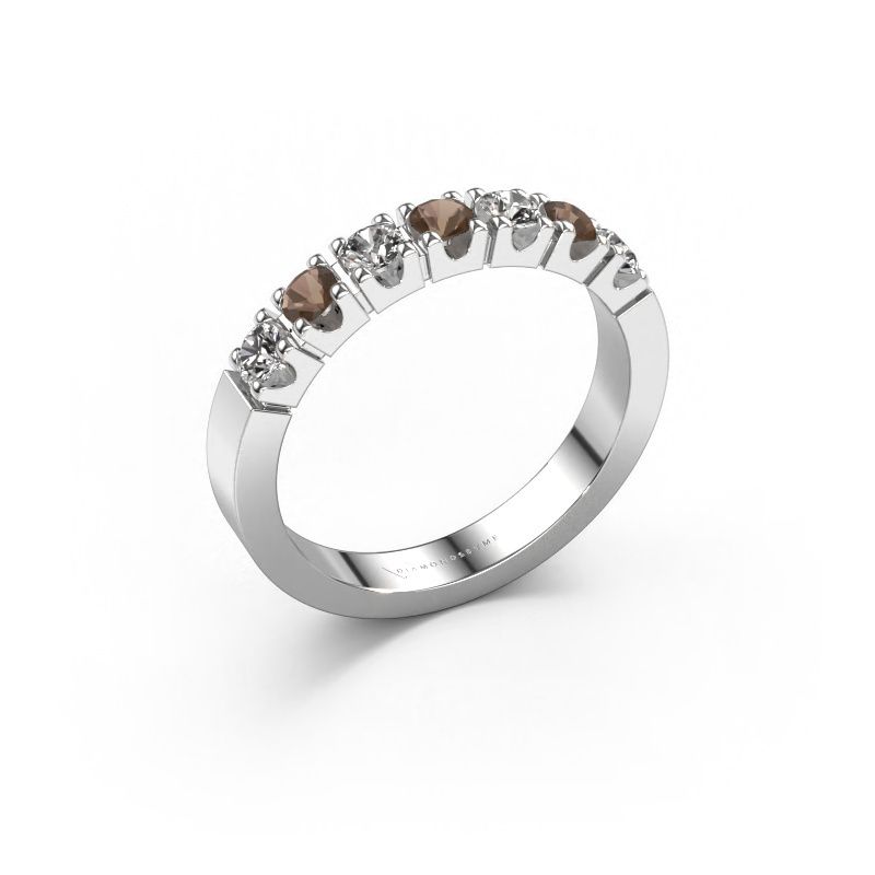 Ring Dana 7 585 Weißgold Rauchquarz 3 mm