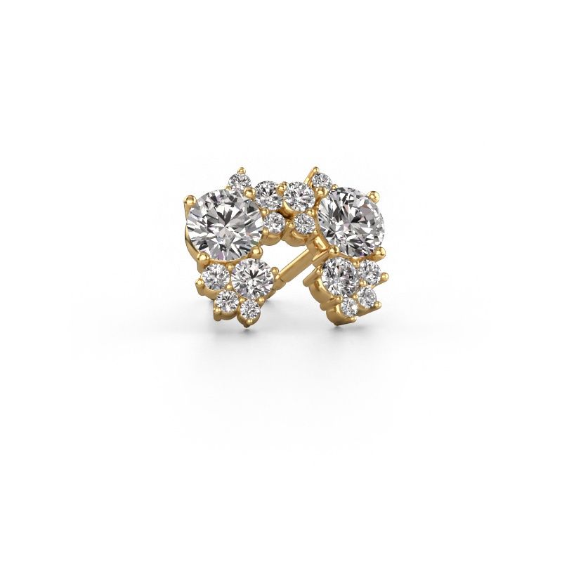 Stud earrings Veronica 585 gold diamond 1.43 crt