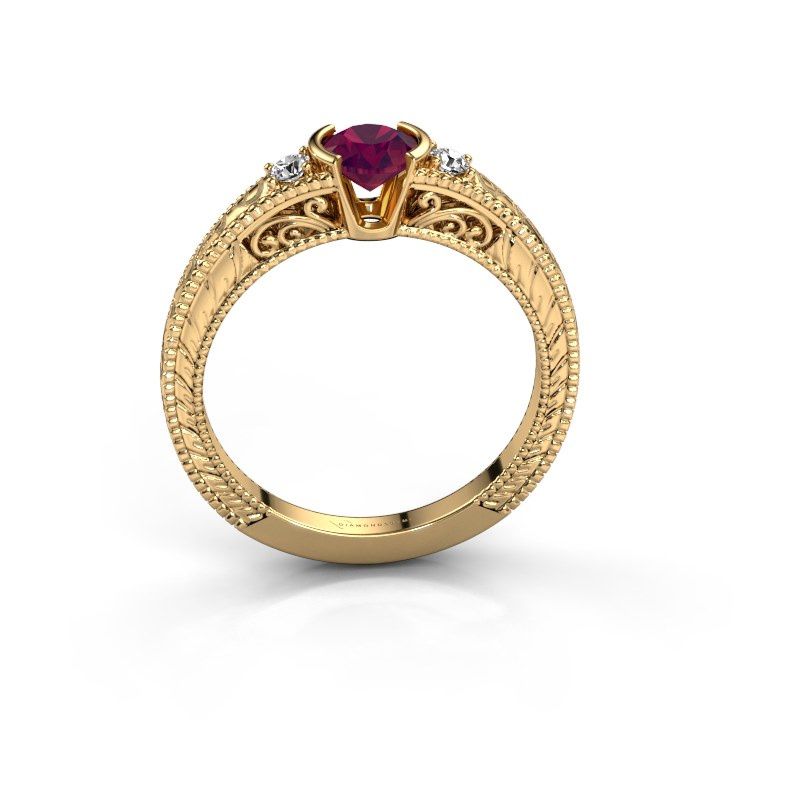 Afbeelding van Verlovingsring Anamaria<br/>585 goud<br/>Rhodoliet 5 mm