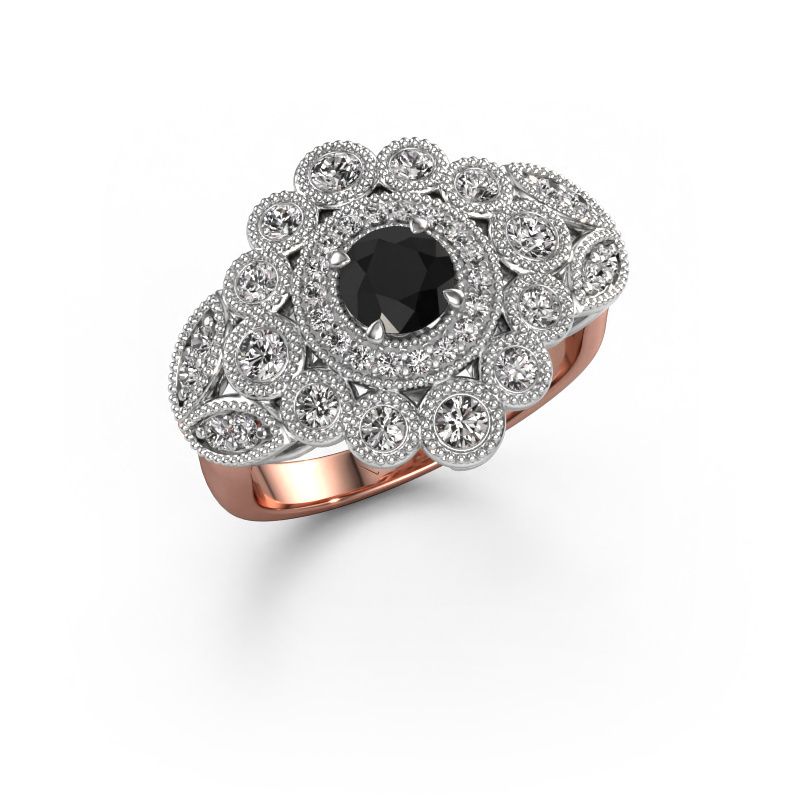 Ring Elia 585 Roségold Schwarz Diamant 1.30 crt