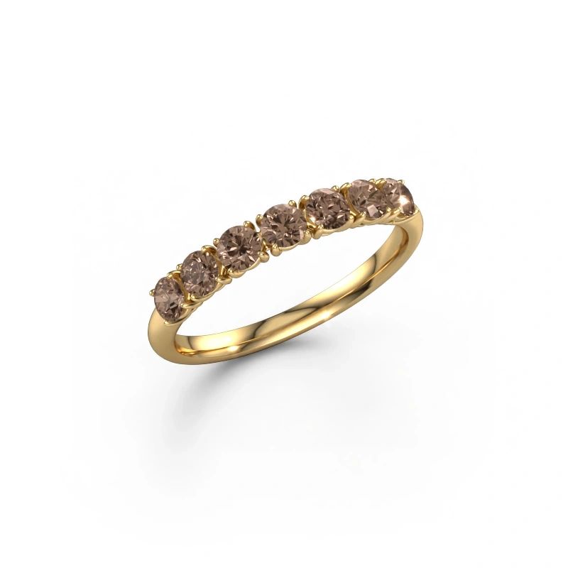 Ring Vivienne Half 585 gold brown diamond 0.665 crt