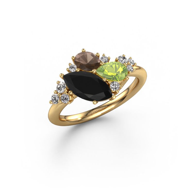 Ring Amanda 585 gull svart diamant 1.42 crt