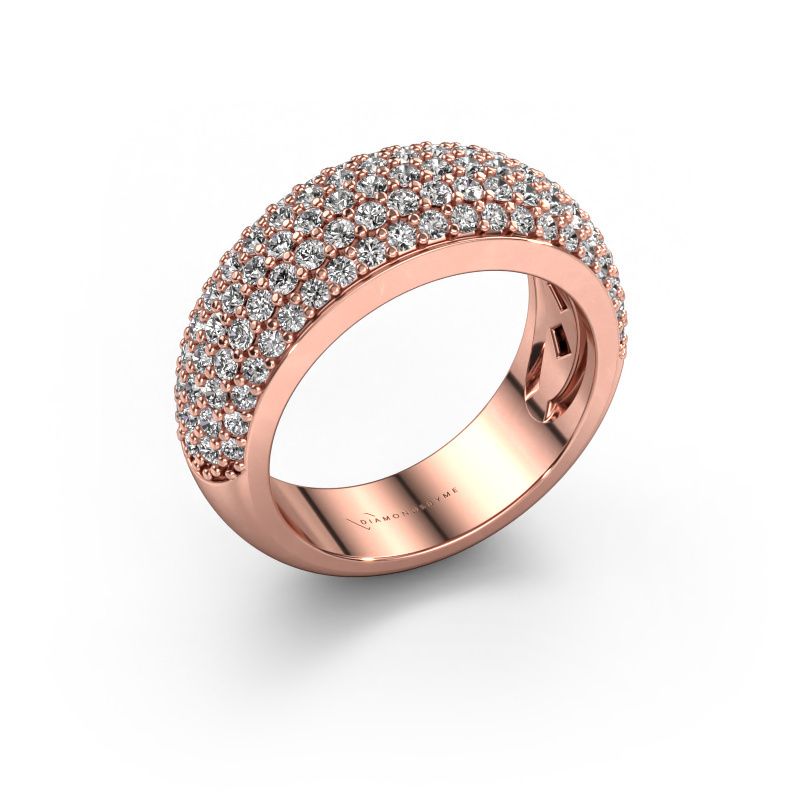 Ring Cristy 585 rose gold zirconia 1.2 mm