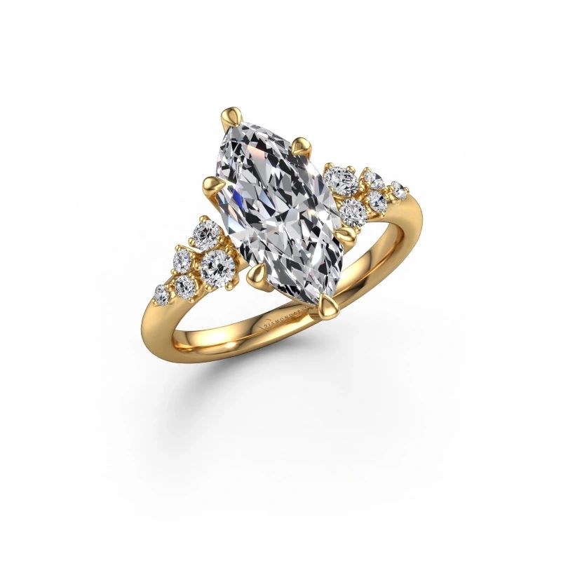 Engagement ring Royce MRQ 585 gold lab grown diamond 2.50 crt