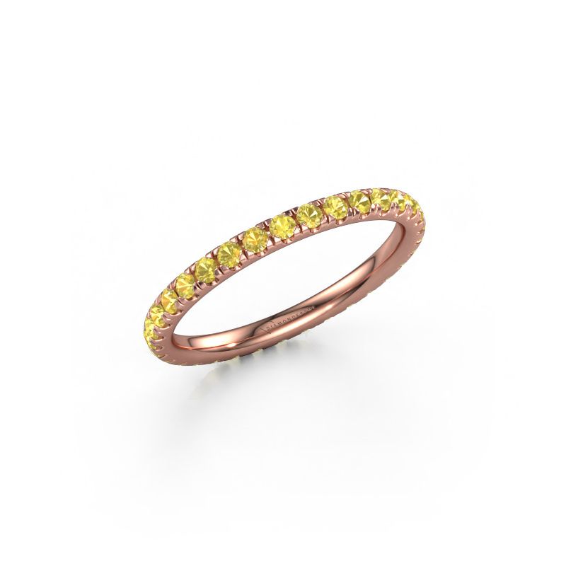 Stackable ring Jackie 1.7 585 rose gold yellow sapphire 1.7 mm