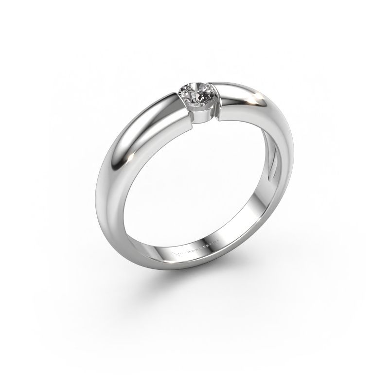 Engagement ring Amelia 950 platinum zirconia 3.4 mm