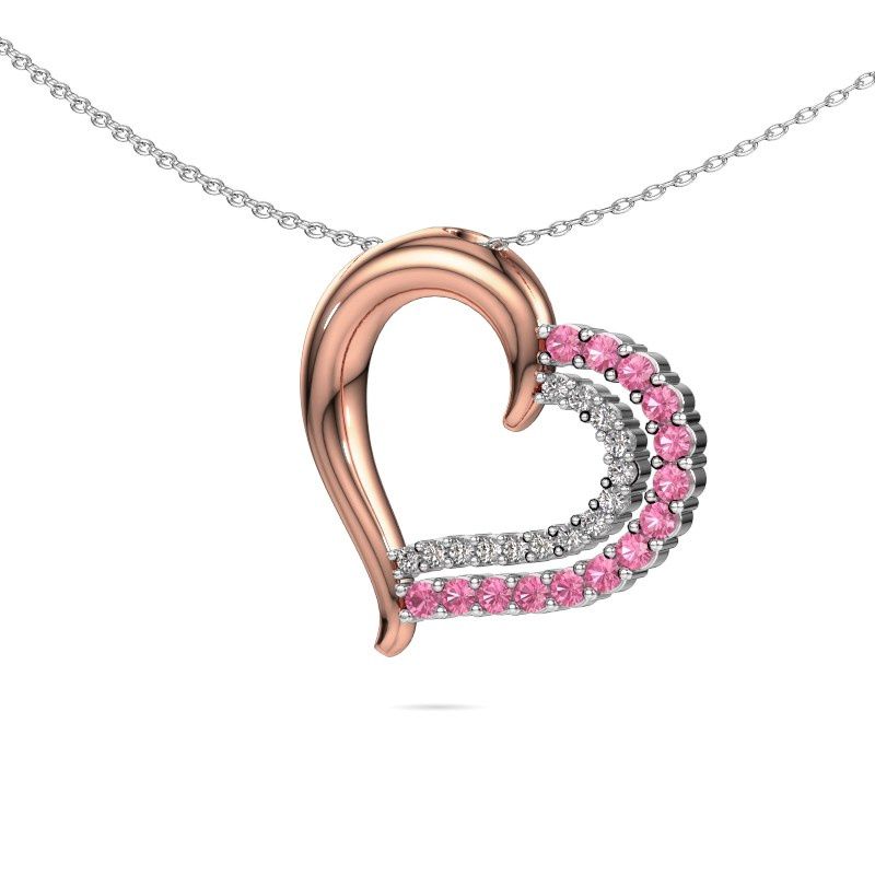 Collier Kandace 585 or rose saphir rose 1.9 mm