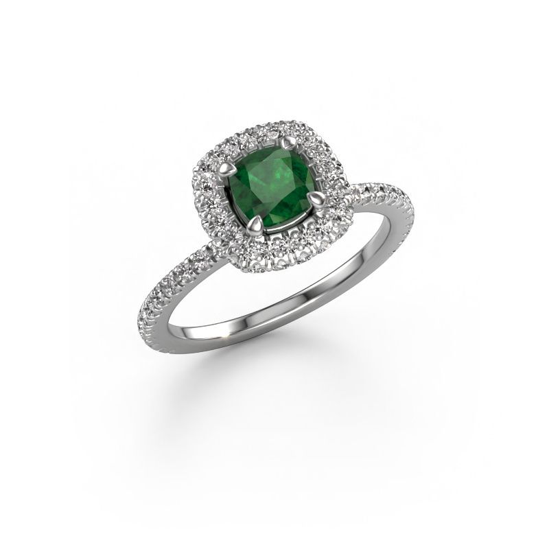 Verlobungsring Talitha CUS 950 Platin Smaragd 5 mm