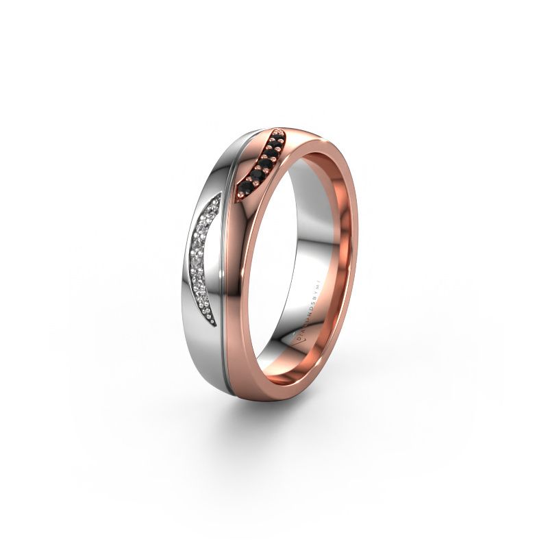 Alliance WH2118L25A 585 or rose diamant noir ±5 x 1,7 mm