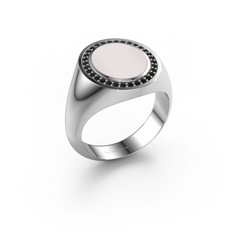 Signet ring Adam 2 585 white gold red sardonyx 12x10 mm
