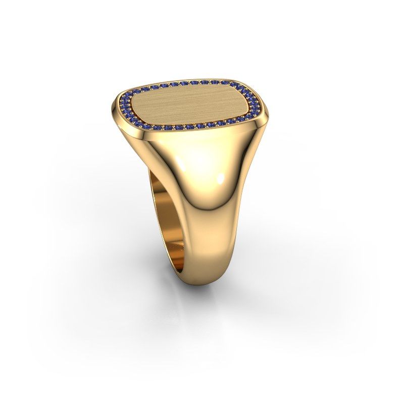 Image of Men's ring floris cushion 4<br/>585 gold<br/>Sapphire 1.2 mm