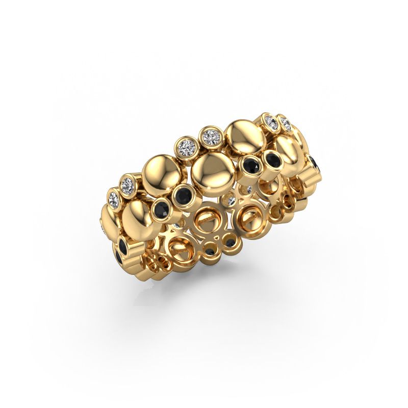 Ring Joanne 585 gull svart diamant 0.370 crt