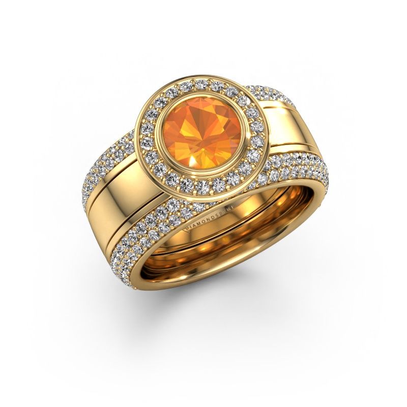 Ring Roxie 585 gold citrin 6.5 mm