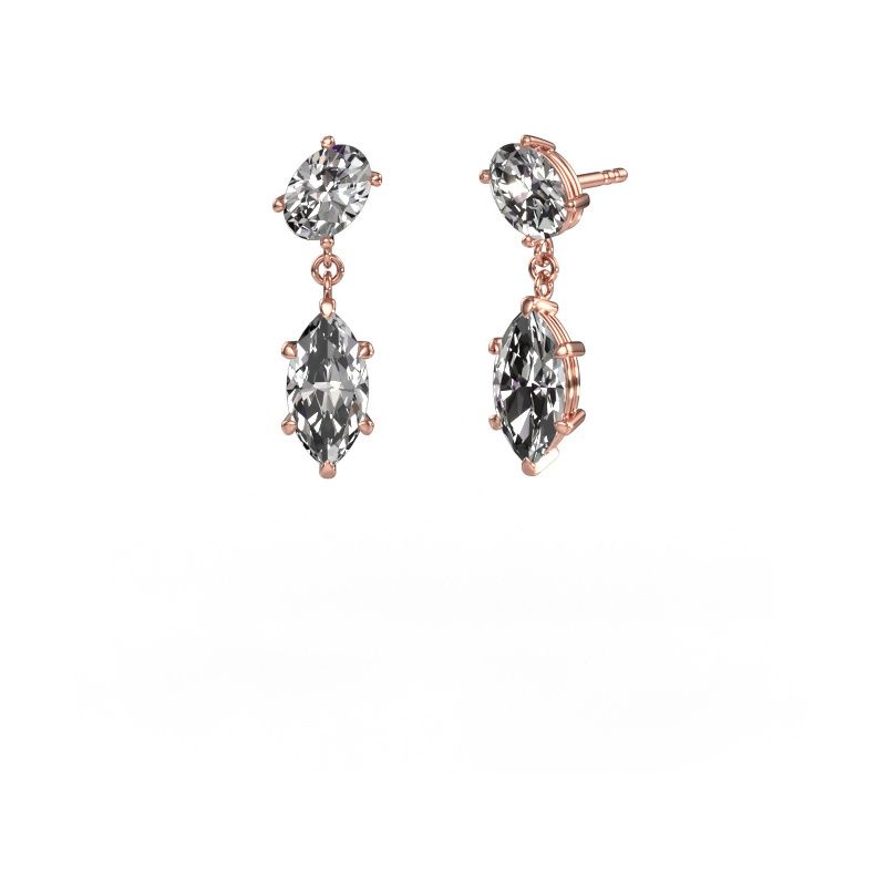 Ohrhänger Toi et Moi OVL-MRQ 585 Roségold Diamant 3.90 crt